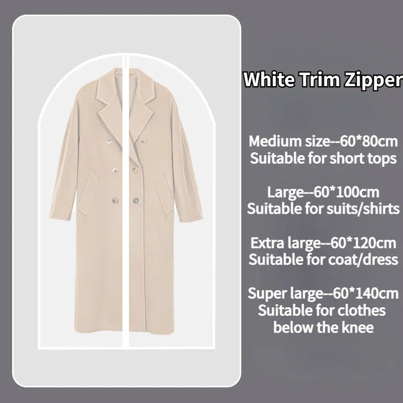 Cloth Cover / Garment Cover/ shirt cover (100cm)/ suit cover (100cm)/ coat cover (120cm)/ top t shirt cover (80cm)/ long dress cover (140cm)