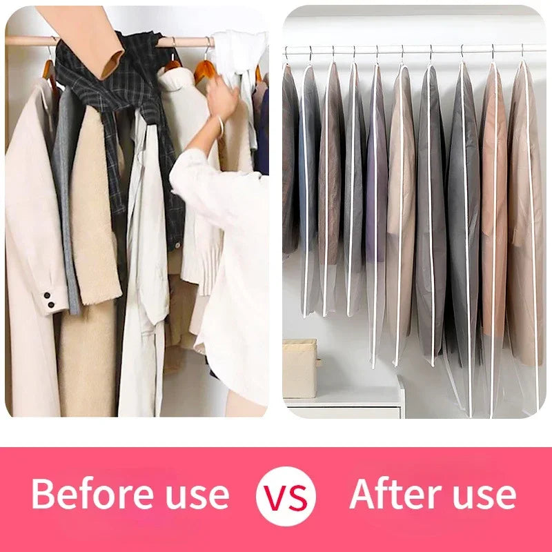 Cloth Cover / Garment Cover/ shirt cover (100cm)/ suit cover (100cm)/ coat cover (120cm)/ top t shirt cover (80cm)/ long dress cover (140cm)
