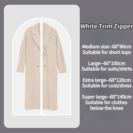Cloth Cover / Garment Cover/ shirt cover (100cm)/ suit cover (100cm)/ coat cover (120cm)/ top t shirt cover (80cm)/ long dress cover (140cm)